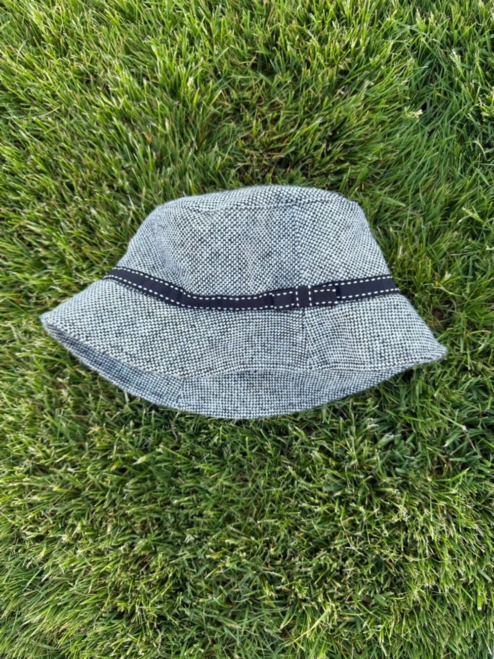 Nine & Co by Nine West Black White Wool Blend Bucket Hat Women’s Chic